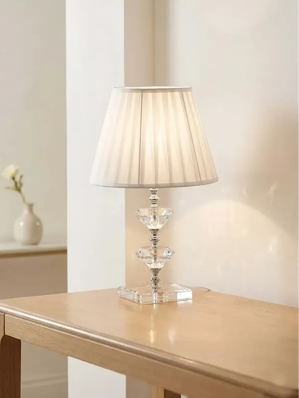 Spedizione Espresso Lumetto contemporaneo in cristallo trasparente cromo a 1 luce CL047