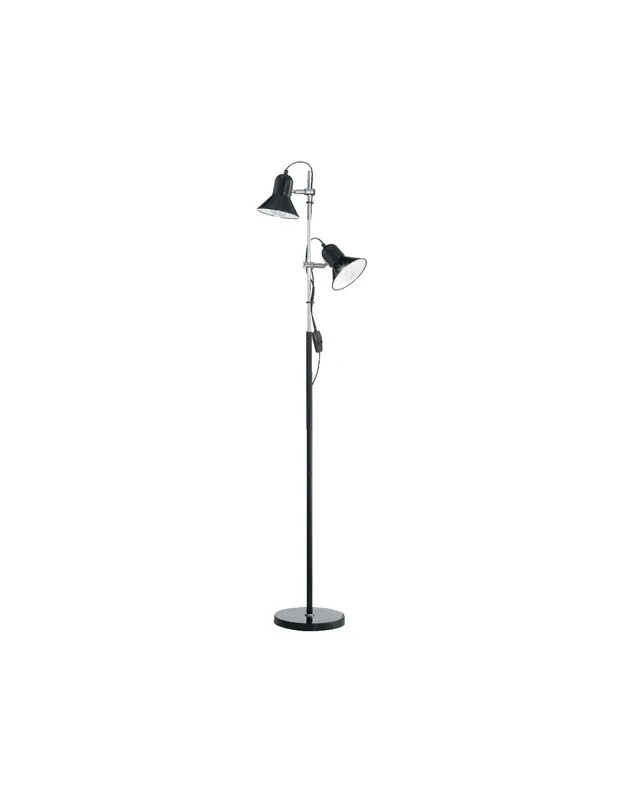 Ideal Lux Polly PT2 piantana nera a 2 luci orientabili Offerta