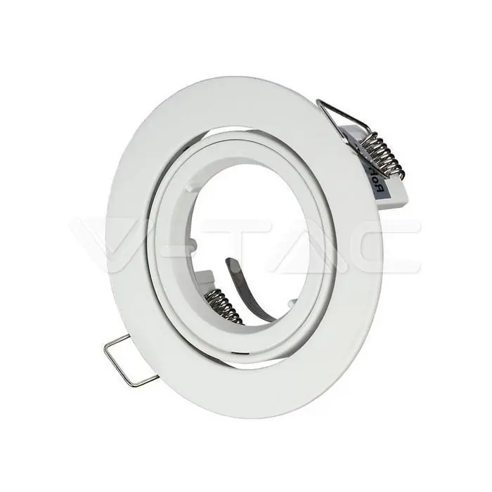 Corpo faretto rotondo V-tac 1xGU10 95x32mm bianco VT-775 - 3645 Direttamente Dal Produttore