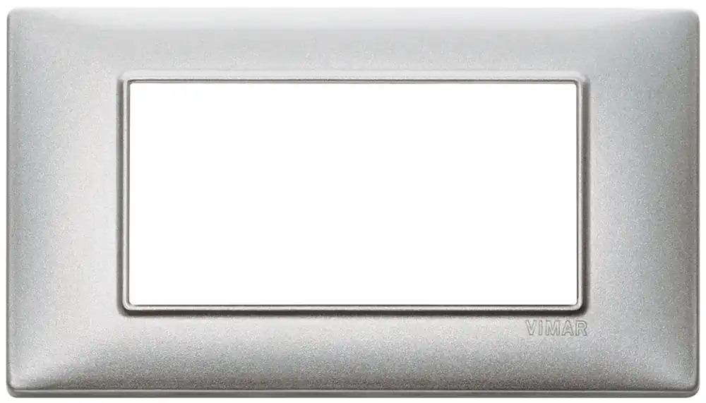 Placca Vimar Plana 4 moduli argento - 14654.71 Compra Online