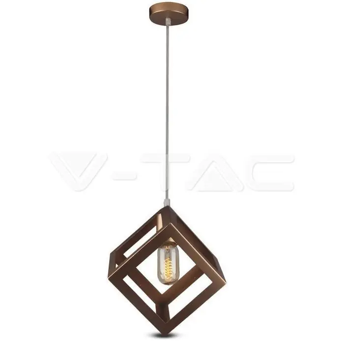 Sospensione quadrata V-tac attacco E27 max 60W oro VT-7161 - 3833 Più Venduto