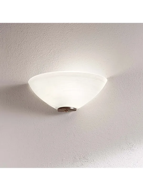 Prezzo Di Fabbrica Applique classico in vetro e metallo ruggine scuro a 1 luce DP323