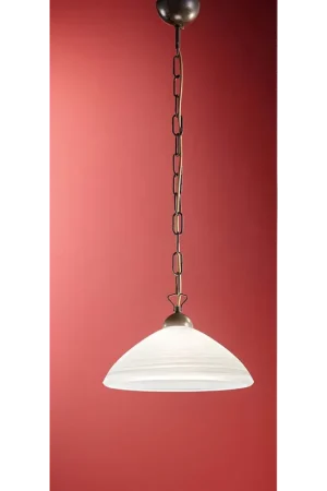 Lampadario a sospensione in ferro battuto ruggine scuro a 1 luce DP322 Scelto Dai Clienti