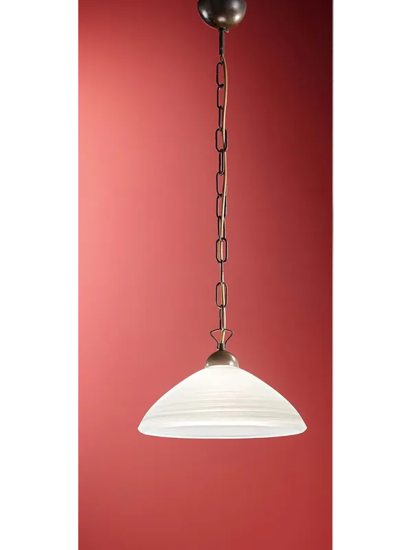 Lampadario a sospensione in ferro battuto ruggine scuro a 1 luce DP322 Scelto Dai Clienti