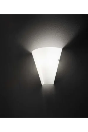 Applique lampada da parete in vetro design bianco a 1 luce DP320 Consegna Rapida