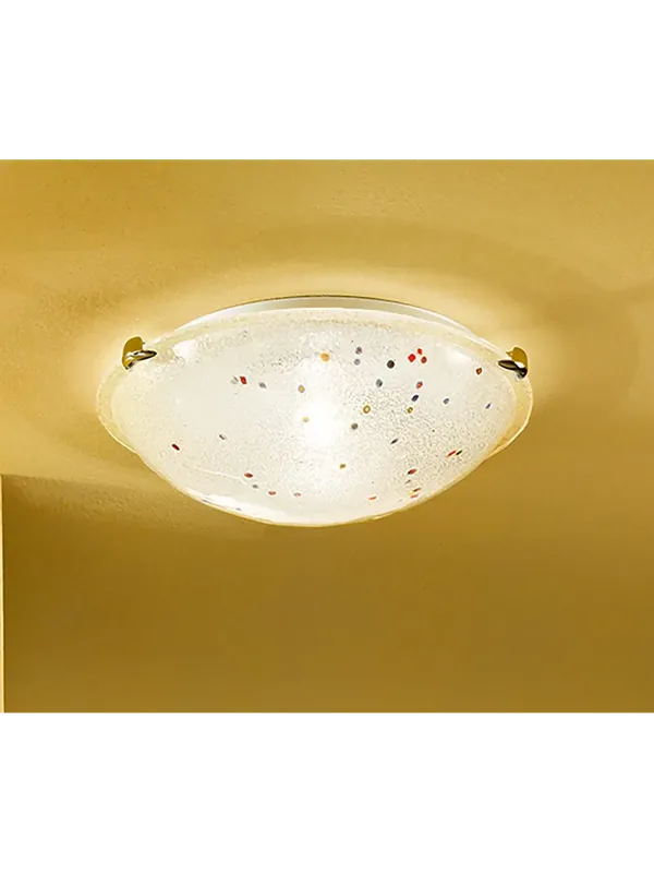 Plafoniera in vetro con murrine colorate d.30cm 1 luce DP317 Compra Oggi Stesso
