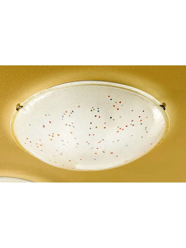 Economico Plafoniera in vetro con murrine colorate d.50cm 3 luci DP315