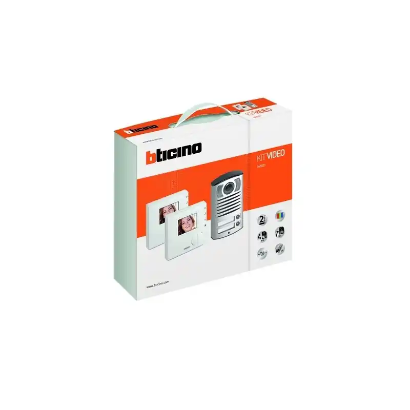 Offerta Lampo bticino kit bifamiliare 2 fili videocitofonico a colori vivavoce bticino 365521