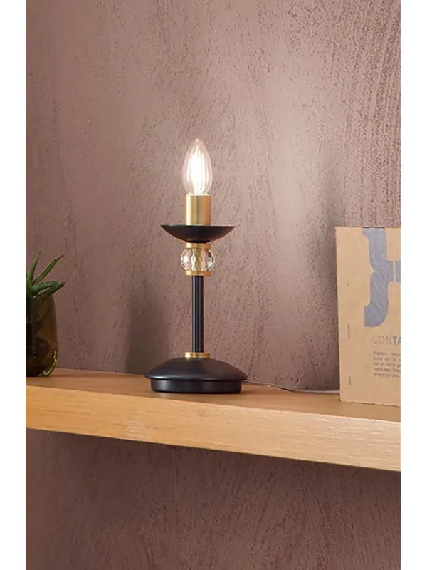 Lumetto classico in metallo e cristallo a 1 luce DP306 Offerta Del Giorno