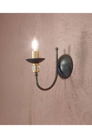 Applique da parete classico in metallo e cristallo a 1 luce DP305 Sconto