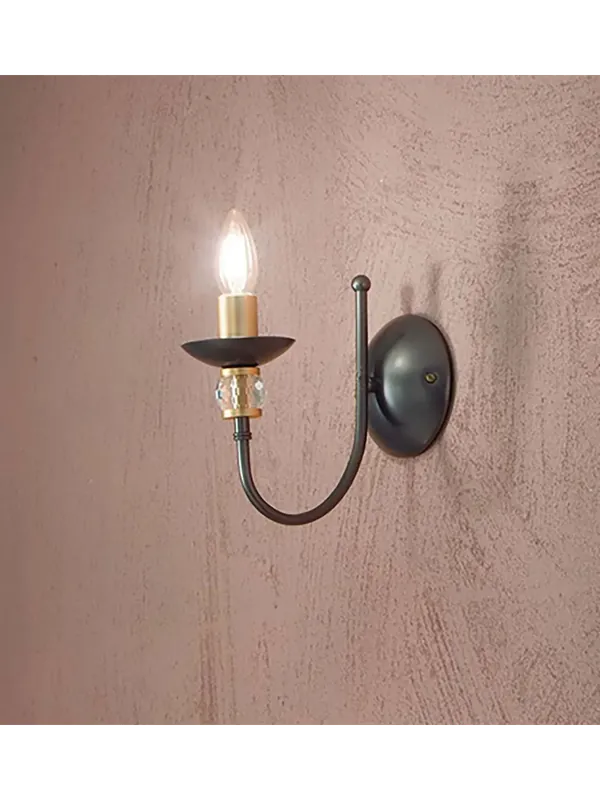 Applique da parete classico in metallo e cristallo a 1 luce DP305 Sconto