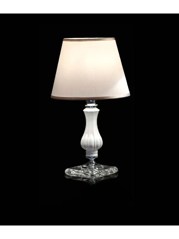 Occasione Imperdibile Lumetto classico in cristallo bianco e trasparente a 1 luce CL012