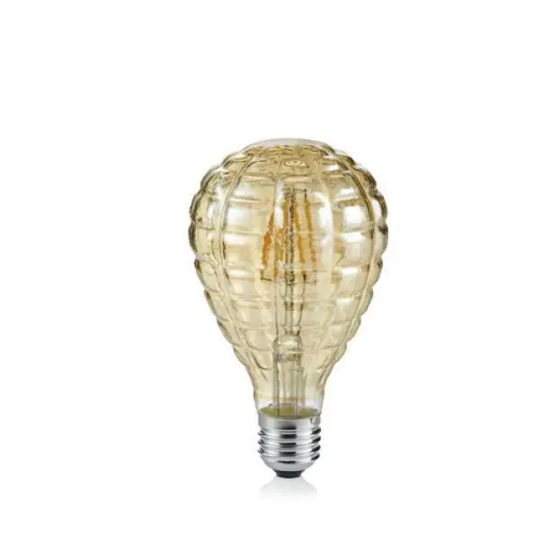 Reso Gratuito LAMPADINA LED CON FILAMENTO E27 GOCCIA PUNTINATA ANTICATA D.8 H.13,8