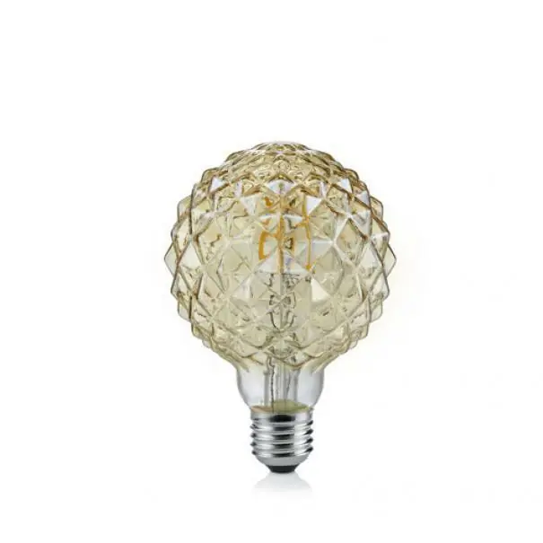 LAMPADINA LED CON FILAMENTO E27 SFERA PUNTINATA ANTICATA D.9,5 H.13,5 Subito Disponibile