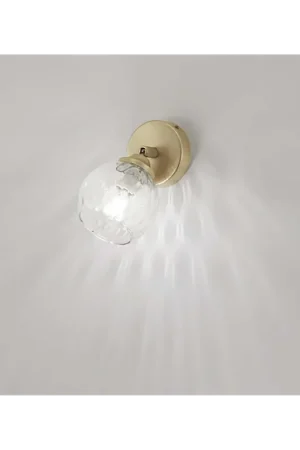 Applique faretto spot ottone con vetro trasparente a 1 luce DP296 Miglior Prezzo