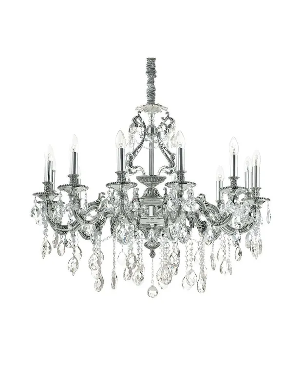 Ideal Lux Gioconda SP12 lampadario soggiorno classico a 12 luci E14 40W Pagamento Sicuro