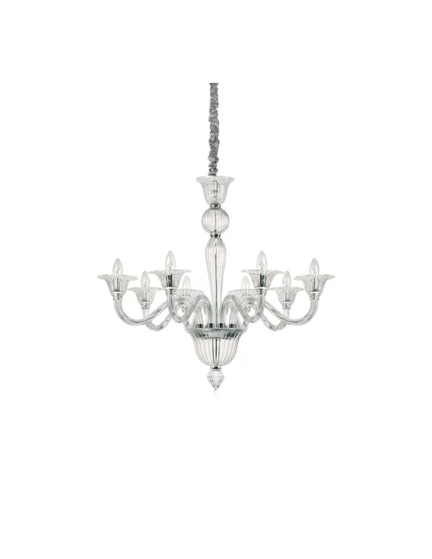 Compra Oggi Stesso Ideal Lux Brigitta SP8 lampadario classico contemporaneo 8 luci E14 40W