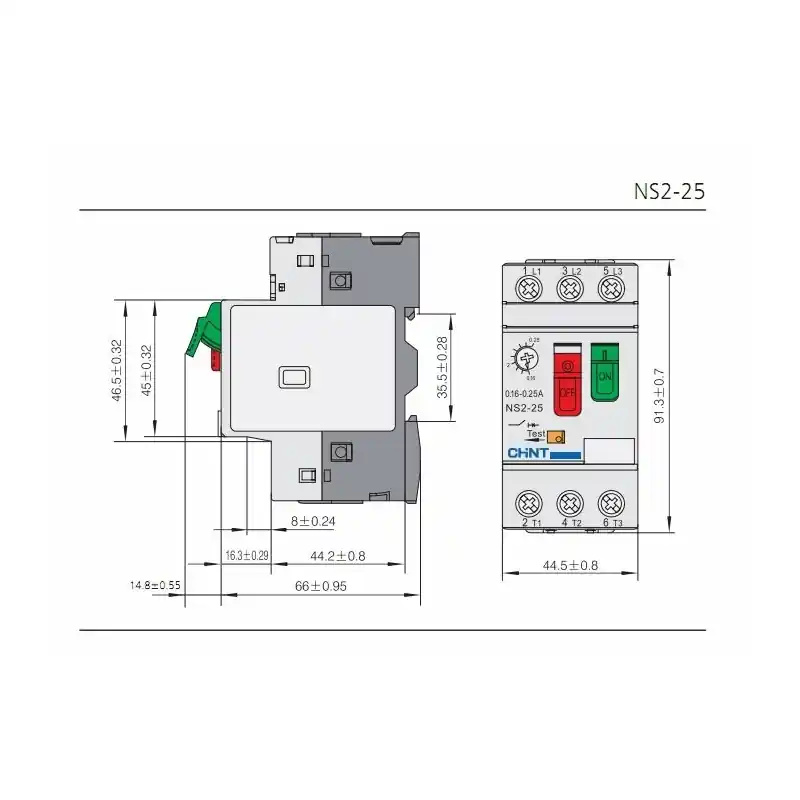 salvamotore magnetotermico da 1,6a 2,5a tripolare trifase 3poli 100ka chint 200206 495078 ns2 Super Prezzo