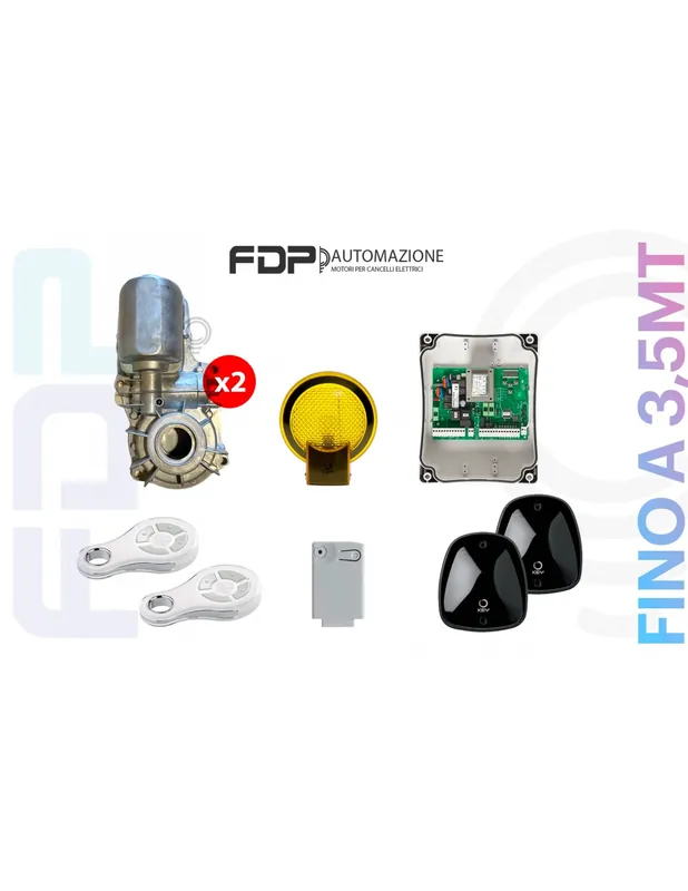 Motore interrato 2 kit completo automazione 220v und key automation Popolare