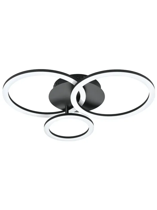Prezzo Scontato Plafoniera moderna a led design nero cerchi GL1705