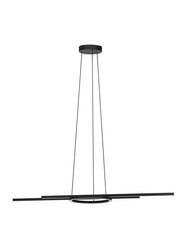 Lampadario a sospensione moderno led design nero GL1697 Pagamento Sicuro