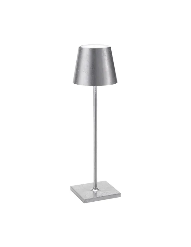 Poldina Pro tavolo foglia argento lampada led dimmerabile da tavolo Promozione Esclusiva