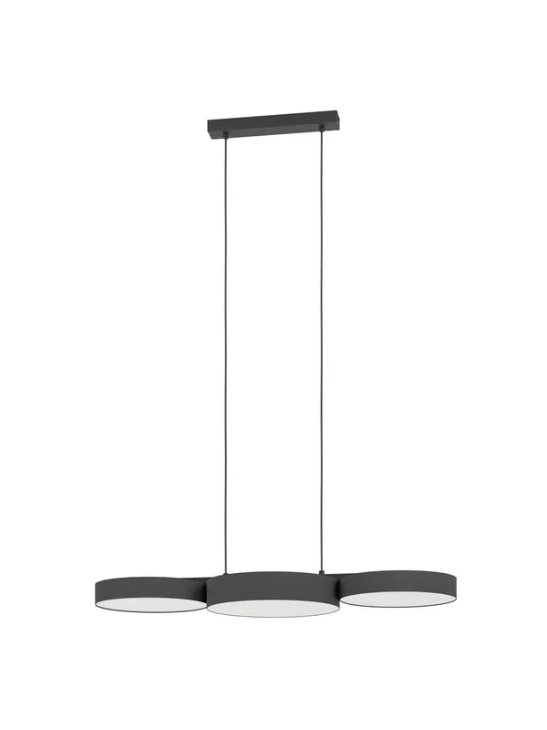 Lampadario moderno a led rgb design tessuto nero GL1685 Compra Oggi Stesso