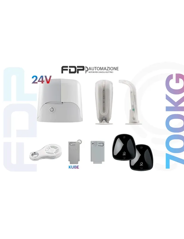 Motore scorrevole kit automazione SUN700kg 24v con luci notturne Offerta Lampo