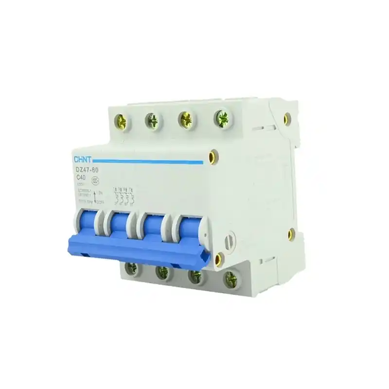 Acquista Ora interruttore magnetotermico da guida din quadro 4poli 20a 4,5ka 4 moduli chint 41408 curva c 186539