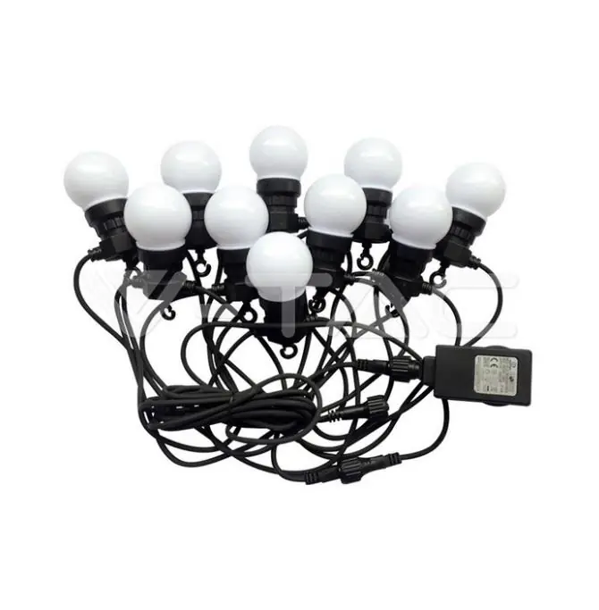 Catenaria led V-tac 5 metri 10 lampadine 24V 0,5W 3000K VT-70510 - 7436 - 217436 Solo Oggi