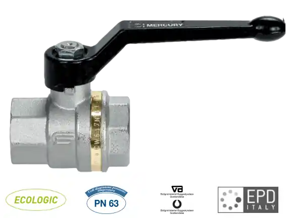 Valvola a sfera in ottone a leva serie Mercury, attacco Femmina/Femmina 3" Esclusivo