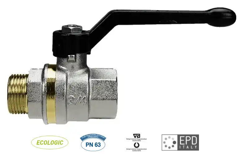 Soddisfatti O Rimborsati Valvola a sfera in ottone a leva serie Mercury, attacco Maschio/Femmina 1/2"