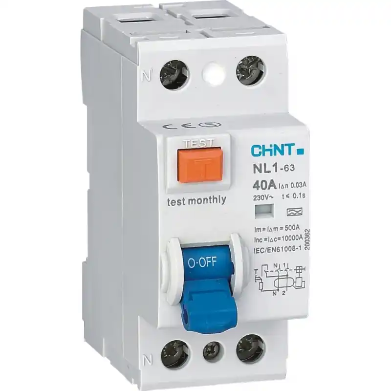 Spedito Oggi interruttore differenziale puro bipolari 230 vac 2 moduli 2poli salvavita idn 30 ma0,03 2x40a 30ma chint 61212 200213