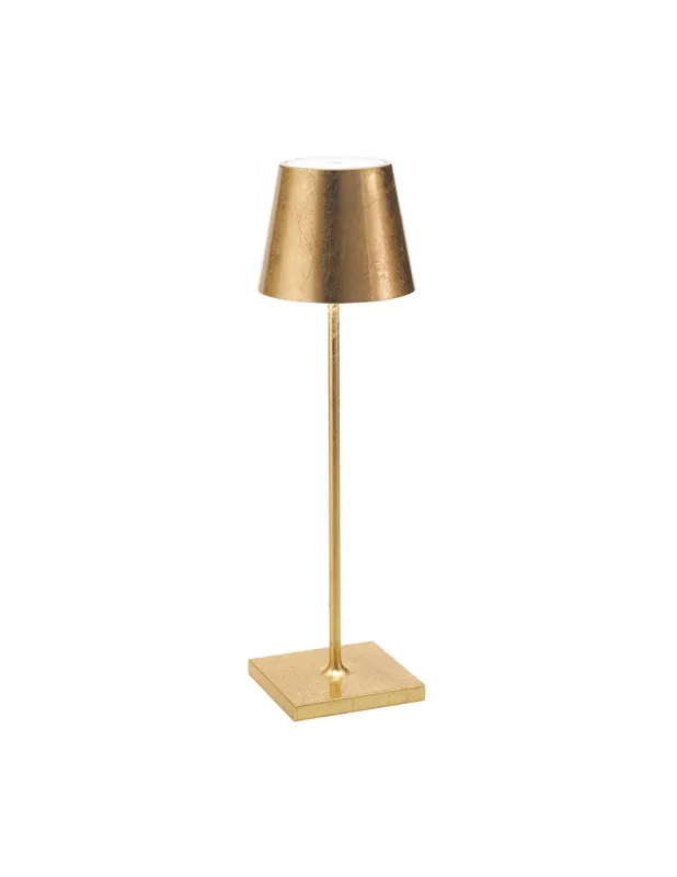 Nuova Collezione Poldina tavolo foglia oro lampada da tavolo senza