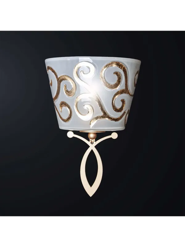 Applique da parete classico oro con vetro murano a 1 luce BGA 3458-a1 Prezzo Ridotto