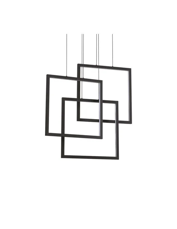 Occasione Imperdibile Ideal Lux Frame Sp Quadrato Nero