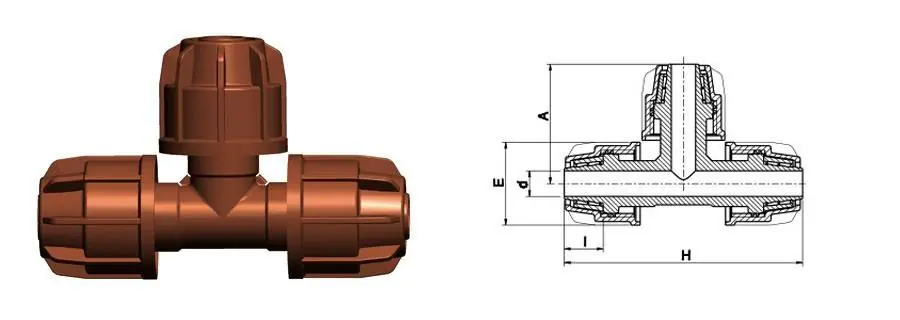 RACCORDO TI 90° TUBO POLIETILENE IRRIFIT Ø 16x16x16 Prezzo Di Fabbrica
