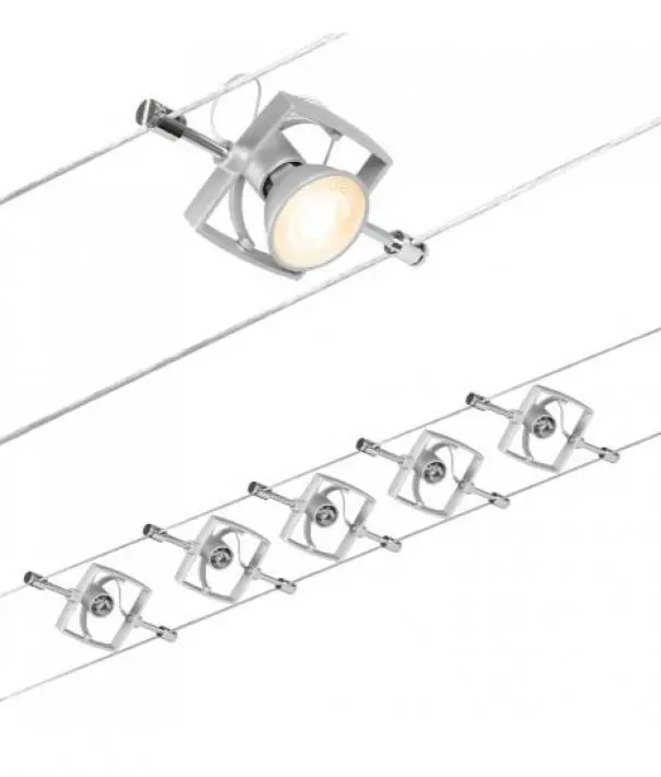 Popolare Set base per Mac II Paulmann 94430-5xGU5,3-cromo opaco
