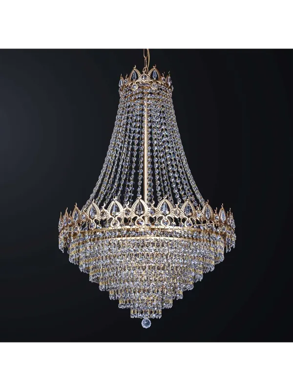 Compra Online Lampadario classico oro con cristalli impero 9 luci BGA 3449-60 design swarovsky