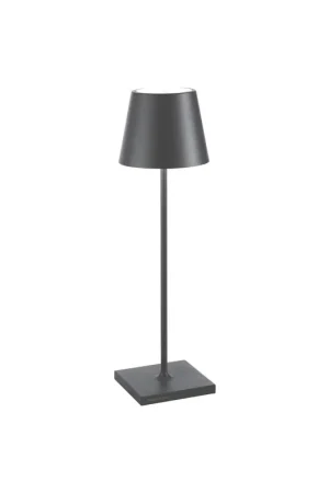 Esclusivo Lampada Poldina Pro grigio scuro lampada con batteria ricaricabile