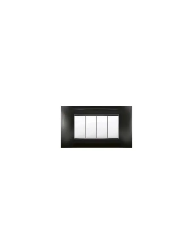 Nuova Collezione Placca MiVida 4 moduli nero