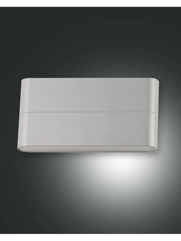 Applique da esterno a led design moderno silver per giardino veranda FB-0209 Subito Disponibile