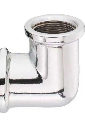 Gomito curva in ottone cromato per tubo flessibile doccia attacco Femmina/Femmina 3/8" Subito Disponibile