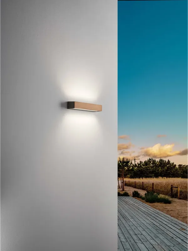 Prezzo Di Fabbrica Applique da esterno a led design moderno legno per giardino FB-0206