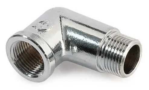Quantità Limitata Gomito curva in ottone cromato per tubo flessibile doccia attacco Maschio/Femmina 3/8"