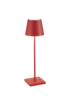 Economico Zafferano Poldina Pro rossa lampada batteria da tavolo