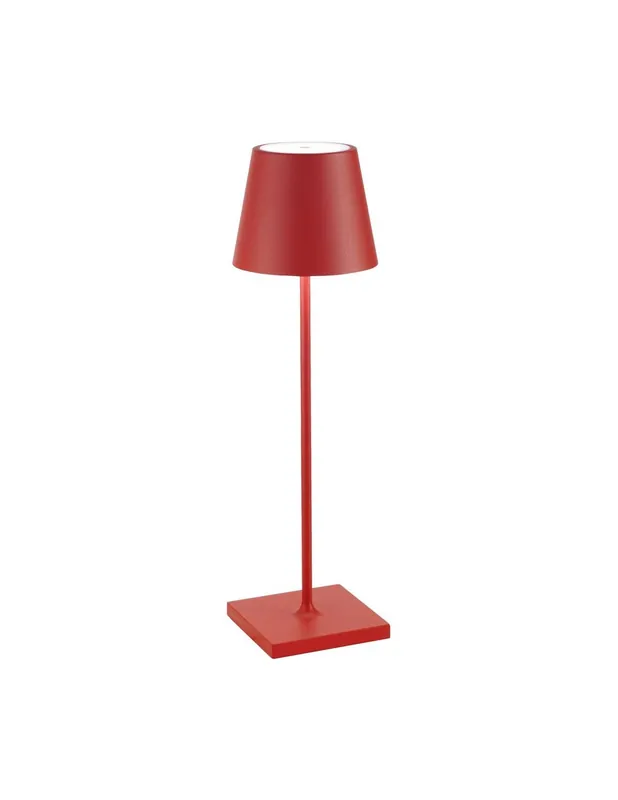 Economico Zafferano Poldina Pro rossa lampada batteria da tavolo