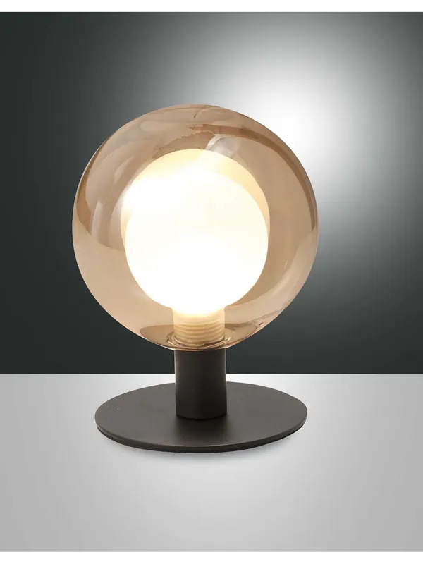 Lumetto lampada da tavolo moderna ambra design per camera soggiorno FB-0183 Subito Disponibile