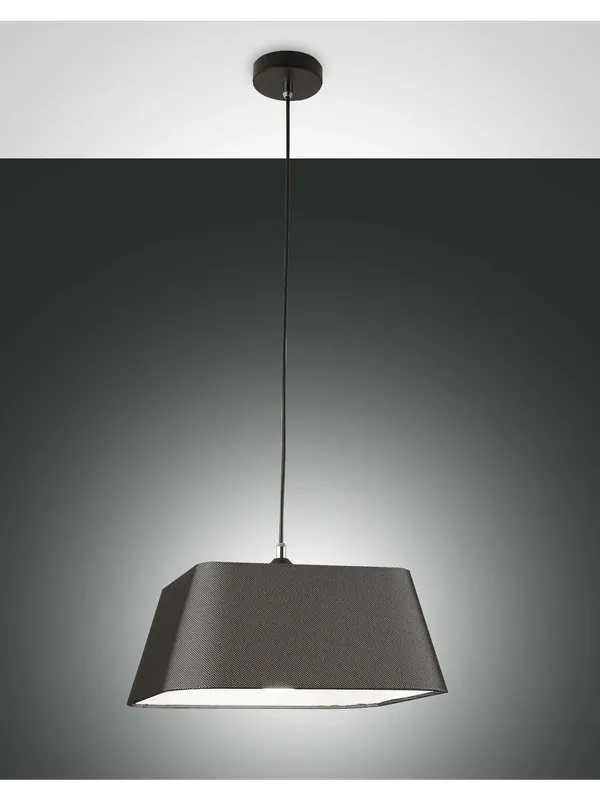 Ordina Subito Lampadario moderno in tessuto nero a 1 luce per soggiorno camera FB-0156