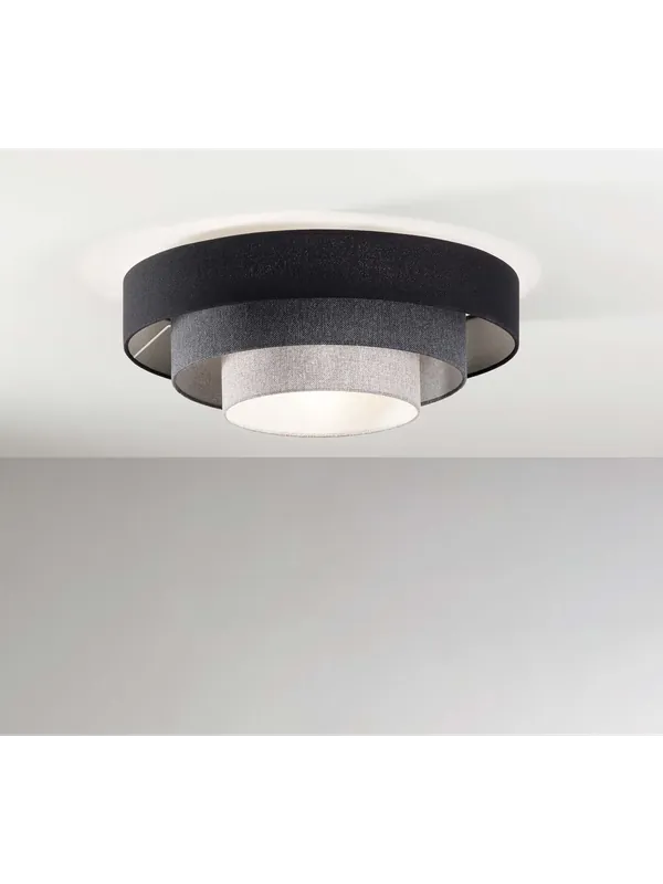 Plafoniera moderna in tessuto grigio a 1 luce per soggiorno camera FB-0153 Compra Online
